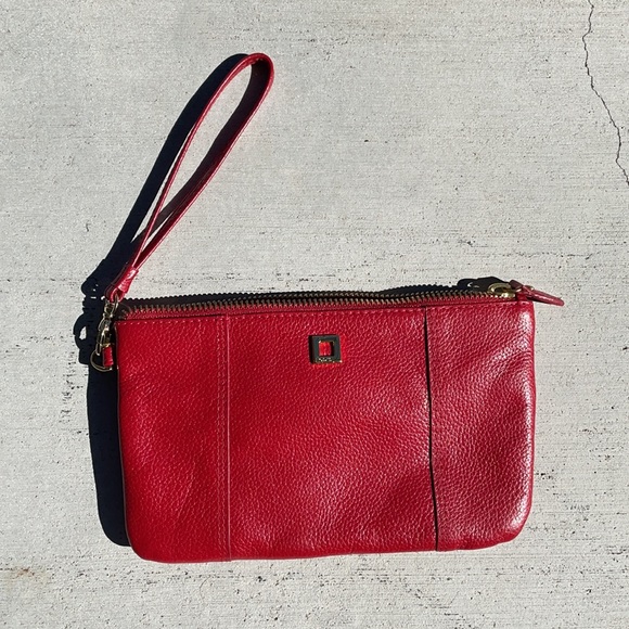 Lodis Red Leather Wrislet/Wallet/Card Holder/ Coin Purse/Clutch - Picture 2 of 10